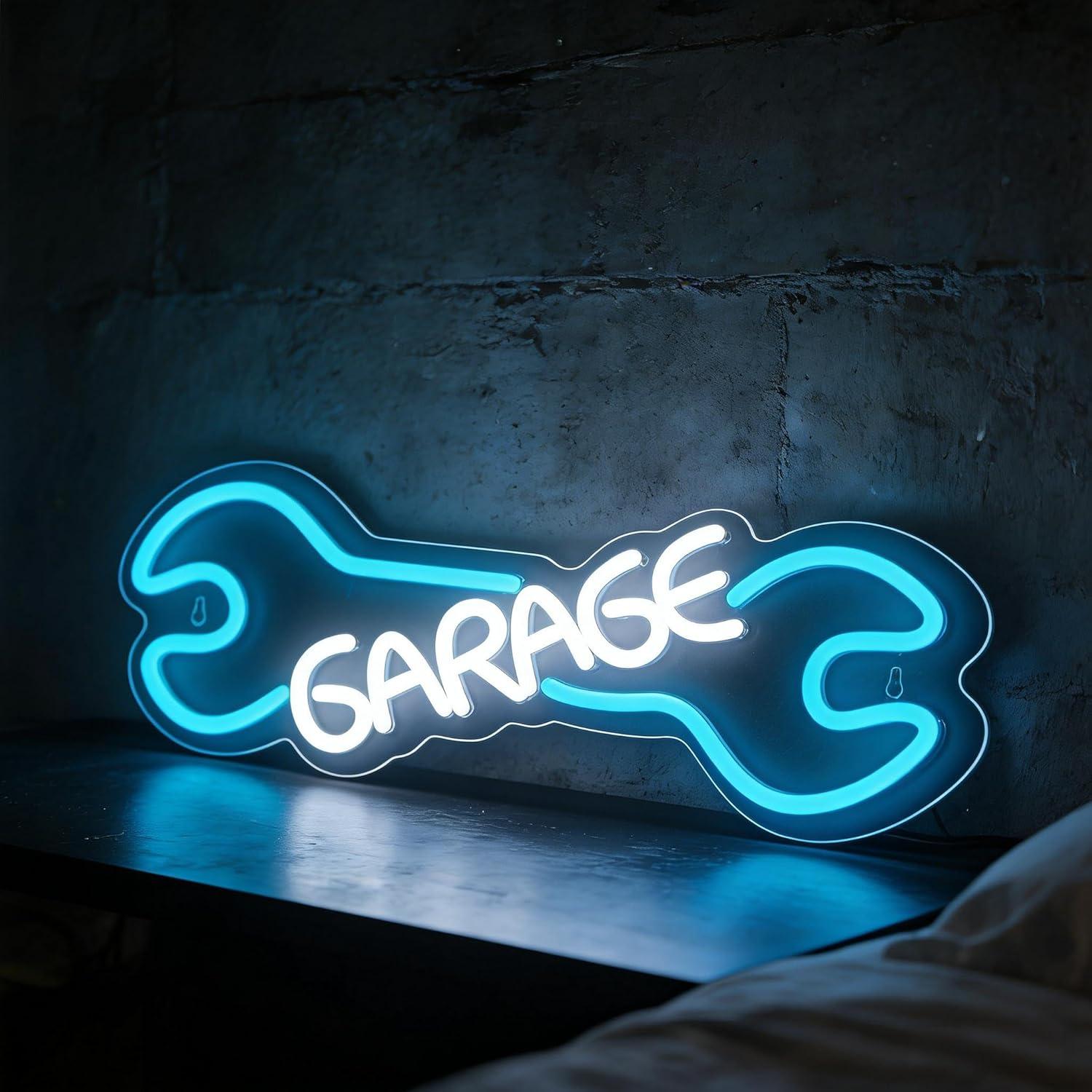 Auto Repair Shop Signs - Неоновая вывеска для гаража с USB-питанием,
