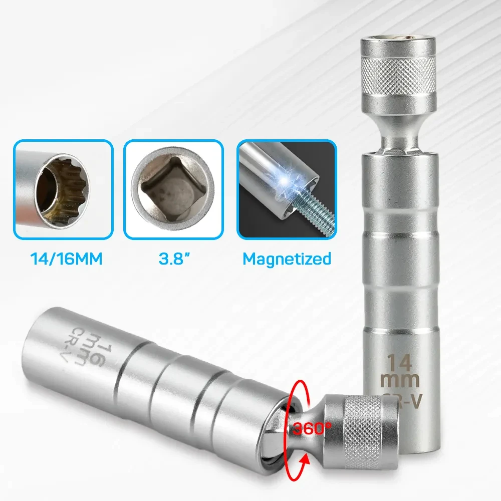16 мм с магнитными тонкостенны – обзор и цена Spark Plug Socket Set
