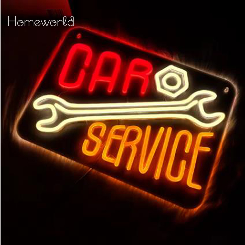 Неоновая вывеска для обслужива – обзор и цена Auto Repair Shop Signs