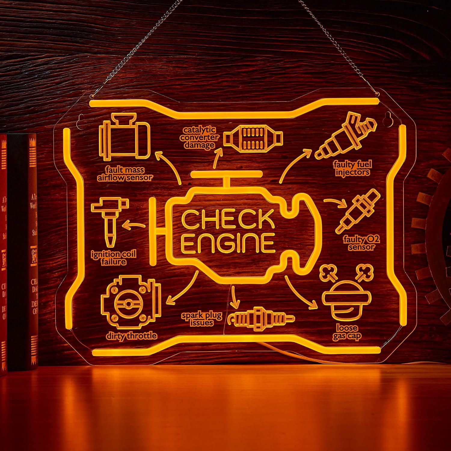 Неоновая вывеска «Check Engine – обзор и цена Auto Repair Shop Signs