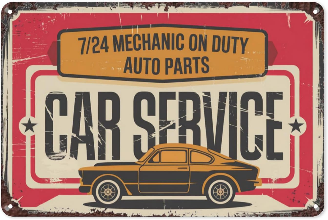 Ретро-табличка для автосервиса – обзор и цена Auto Repair Shop Signs